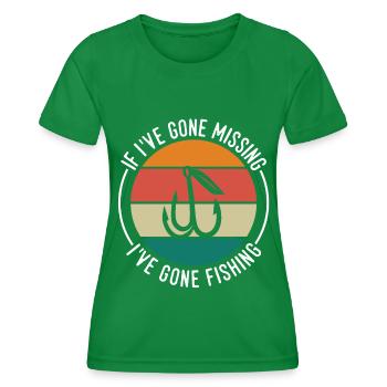 Quand j’ai disparu, je suis allé pêcher - T-shirt sport Femme - vert - Devant - AI Model Female 172 dark (172cm)