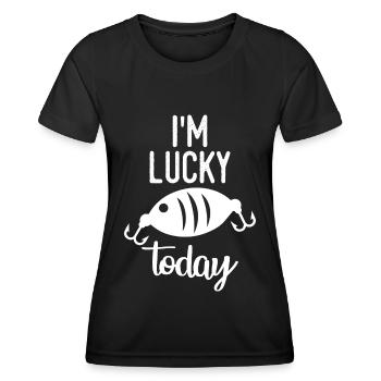 Heute bin ich ein Glückspilz - - Frauen Funktions-T-Shirt - Schwarz - Vorne - AI Model Female 172 light (172cm)