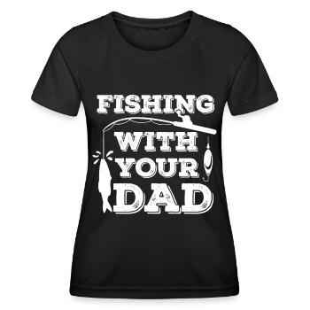 Pêcher avec votre père - - T-shirt sport Femme - noir - Devant - AI Model Female 172 light (172cm)