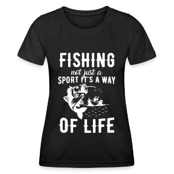 Angeln ist nicht nur ein Sport, sondern eine Leben - Frauen Funktions-T-Shirt - Schwarz - Vorne - AI Model Female 172 light (172cm)