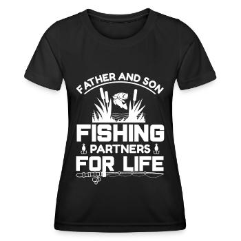 Père et fils Partenaire de pêche pour la vie 2 - - T-shirt sport Femme - noir - Devant - AI Model Female 172 light (172cm)