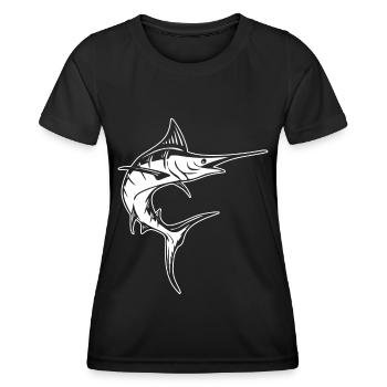Poisson- - T-shirt sport Femme - noir - Devant - AI Model Female 172 light (172cm)