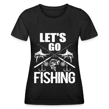 Allons à la pêche - - T-shirt sport Femme - noir - Devant - AI Model Female 172 light (172cm)