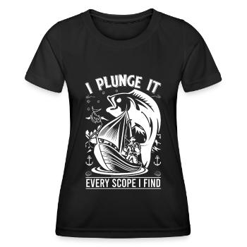 Ich werfe es in jeden Bereich, den ich finde - - Frauen Funktions-T-Shirt - Schwarz - Vorne - AI Model Female 172 light (172cm)