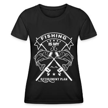 La pêche est mon plan de retraite 3 - - T-shirt sport Femme - noir - Devant - AI Model Female 172 light (172cm)