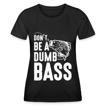 Ne soyez pas idiot -. - T-shirt sport Femme - noir - Devant - AI Model Female 172 light (172cm)