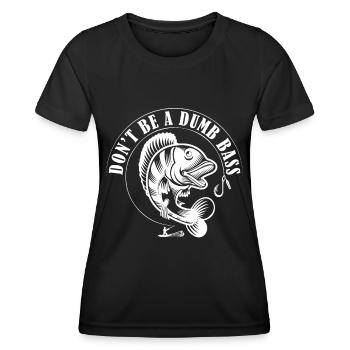 Ne soyez pas un imbécile 1 -. - T-shirt sport Femme - noir - Devant - AI Model Female 172 light (172cm)