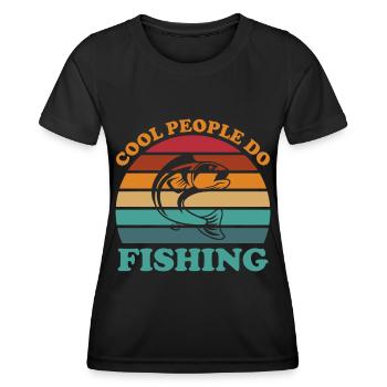 Cool People Fish 3 - - T-shirt sport Femme - noir - Devant - AI Model Female 172 light (172cm)