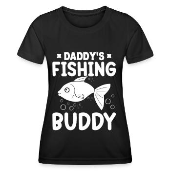 Daddy's Fishing Buddy - - Women's Functional T-Shirt - black - Front - AI Model Female 172 light (172cm)