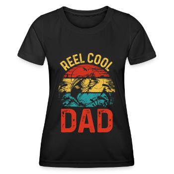 Retro-Rolle Cooler Papa - Frauen Funktions-T-Shirt - Schwarz - Vorne - AI Model Female 172 light (172cm)