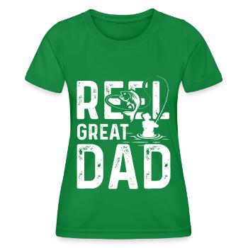 Reel Great Dad - T-shirt sport Femme - vert - Devant - AI Model Female 172 dark (172cm)