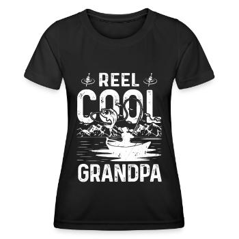 Roll Cool Grandpa - Women's Functional T-Shirt - black - Front - AI Model Female 172 light (172cm)