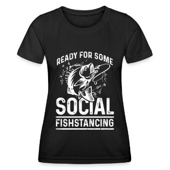 Ready for some social fish dances - Women's Functional T-Shirt - black - Front - AI Model Female 172 light (172cm)