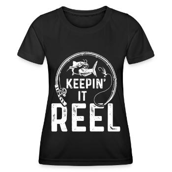 Keepin' It Reel - Women's Functional T-Shirt - black - Front - AI Model Female 172 light (172cm)