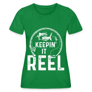 Keepin' It Reel - T-shirt sport Femme - vert - Devant - AI Model Female 172 dark (172cm)