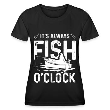 C’est toujours l’horloge à poisson - T-shirt sport Femme - noir - Devant - AI Model Female 172 light (172cm)