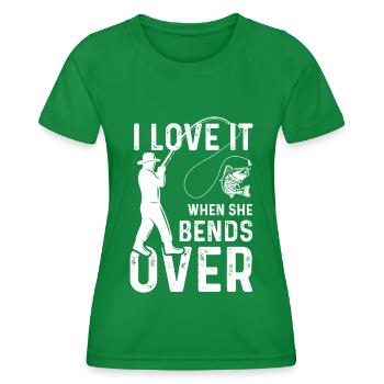 J’adore quand elle se penche - T-shirt sport Femme - vert - Devant - AI Model Female 172 dark (172cm)