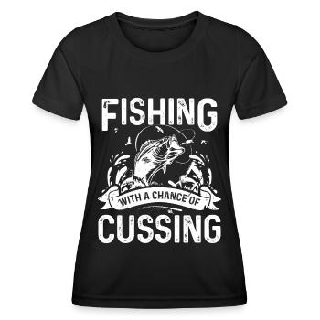 Pêcher avec une chance de jurer - T-shirt sport Femme - noir - Devant - AI Model Female 172 light (172cm)