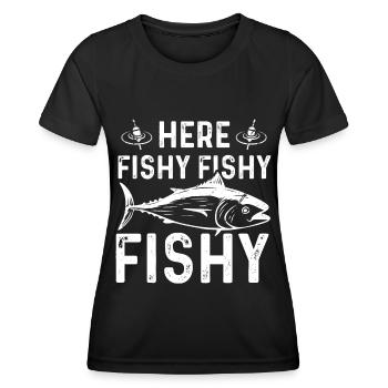Here Fischi Fischi Fischi - Women's Functional T-Shirt - black - Front - AI Model Female 172 light (172cm)