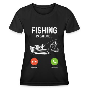 Angeln ist ein Beruf - Frauen Funktions-T-Shirt - Schwarz - Vorne - AI Model Female 172 light (172cm)