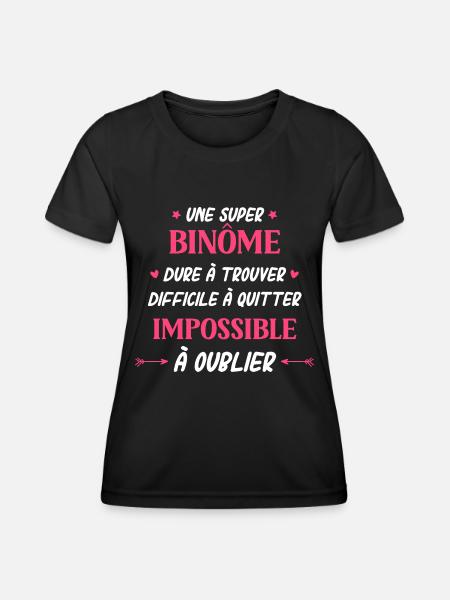 Super binôme - T-shirt sport Femme - noir