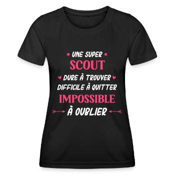 Super scout - T-shirt sport Femme - noir - Devant - AI Model Female 172 light (172cm)