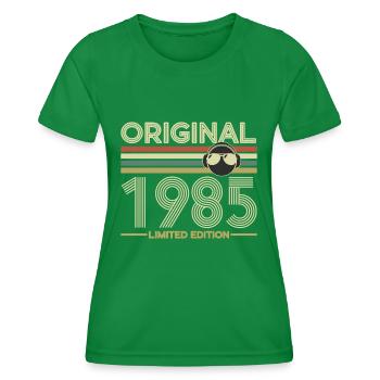 1985 - Frauen Funktions-T-Shirt - Kelly Green - Vorne - AI Model Female 172 dark (172cm)