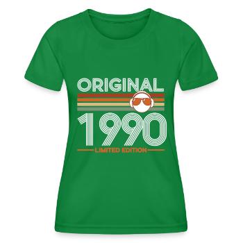 1990 - Women's Functional T-Shirt - kelly green - Front - AI Model Female 172 dark (172cm)