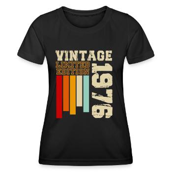 1976 - Frauen Funktions-T-Shirt - Schwarz - Vorne - AI Model Female 172 light (172cm)