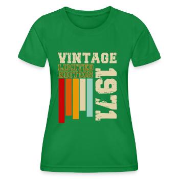 1971 - Frauen Funktions-T-Shirt - Kelly Green - Vorne - AI Model Female 172 dark (172cm)