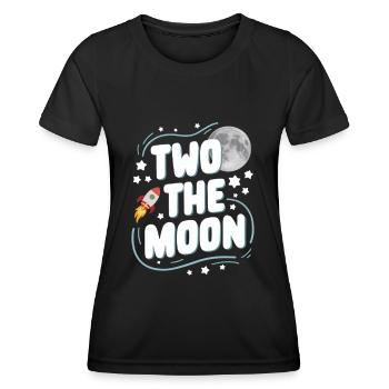 Zweiter Geburtstag Weltraumfeier - Frauen Funktions-T-Shirt - Schwarz - Vorne - AI Model Female 172 light (172cm)