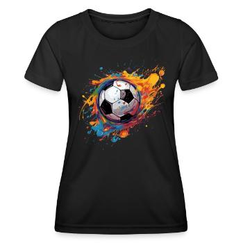 Football - T-shirt sport Femme - noir - Devant - AI Model Female 172 light (172cm)