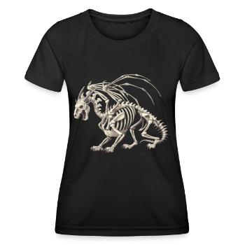 dragon skeleton - Frauen Funktions-T-Shirt - Schwarz - Vorne - AI Model Female 172 light (172cm)