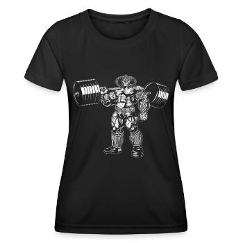 Wikinger Bodybuilder Gym Krieger Fitness Design - Frauen Funktions-T-Shirt - Schwarz - Vorne - AI Model Female 172 light (172cm)