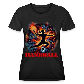 Handball - Women's Functional T-Shirt - black - Front - AI Model Female 172 light (172cm)