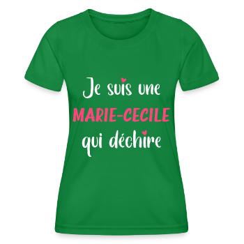 marie cécile - T-shirt sport Femme - vert - Devant - AI Model Female 172 dark (172cm)