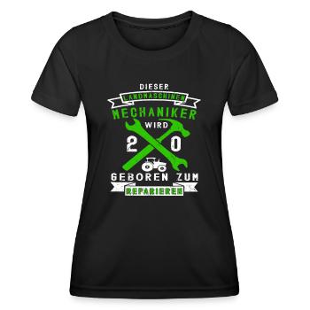 20 Geburtstag Landmaschinenmechaniker Beruf Spruch - Frauen Funktions-T-Shirt - Schwarz - Vorne - AI Model Female 172 light (172cm)
