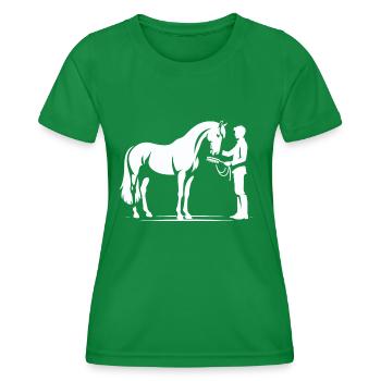 Horse Fool - Women's Functional T-Shirt - kelly green - Front - AI Model Female 172 dark (172cm)