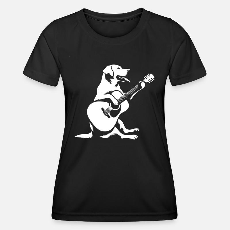 Labrador Guitar Ballad - Women's Functional T-Shirt - black