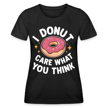 Donut Donuts Candy Bagel - Women's Functional T-Shirt - black - Front - AI Model Female 172 light (172cm)