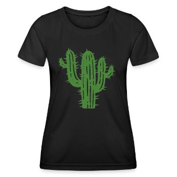 Cactus - T-shirt sport Femme - noir - Devant - AI Model Female 172 light (172cm)