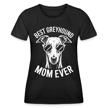 Greyhound Spruch Windhund Mama Greyhound Geschenk - Frauen Funktions-T-Shirt - Schwarz - Vorne - AI Model Female 172 light (172cm)