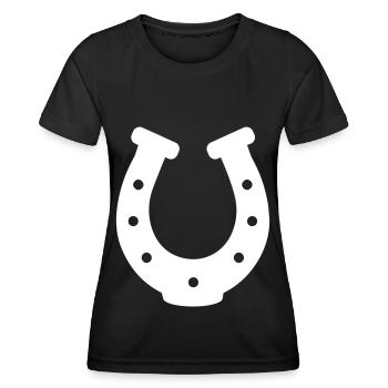Hufeisen Icon - Frauen Funktions-T-Shirt - Schwarz - Vorne - AI Model Female 172 light (172cm)