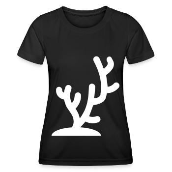 Océan de corail - T-shirt sport Femme - noir - Devant - AI Model Female 172 light (172cm)