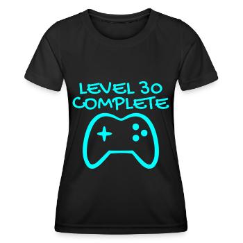 30 Geburtstag Level 30 Complete - Frauen Funktions-T-Shirt - Schwarz - Vorne - AI Model Female 172 light (172cm)