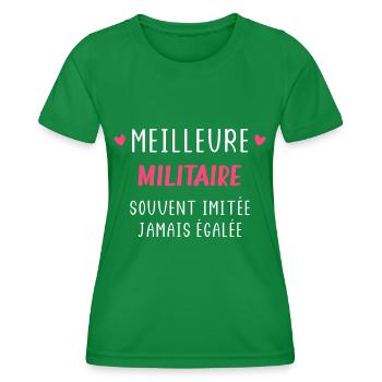 militaire - T-shirt sport Femme - vert - Devant - AI Model Female 172 dark (172cm)
