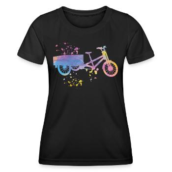 Heavy Duty Bike Cargo Bike Cargo Bike Cargo Bike - Women's Functional T-Shirt - black - Front - AI Model Female 172 light (172cm)
