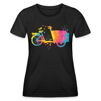 Heavy Duty Bike Cargo Bike Cargo Bike Cargo Bike - Women's Functional T-Shirt - black - Front - AI Model Female 172 light (172cm)