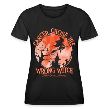 Cancer Orange Sorcière Cancer du rein - T-shirt sport Femme - noir - Devant - AI Model Female 172 light (172cm)