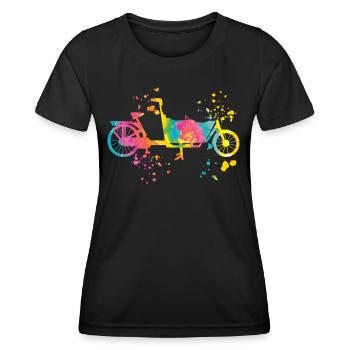 Heavy Duty Bike Cargo Bike Cargo Bike Cargo Bike - Women's Functional T-Shirt - black - Front - AI Model Female 172 light (172cm)